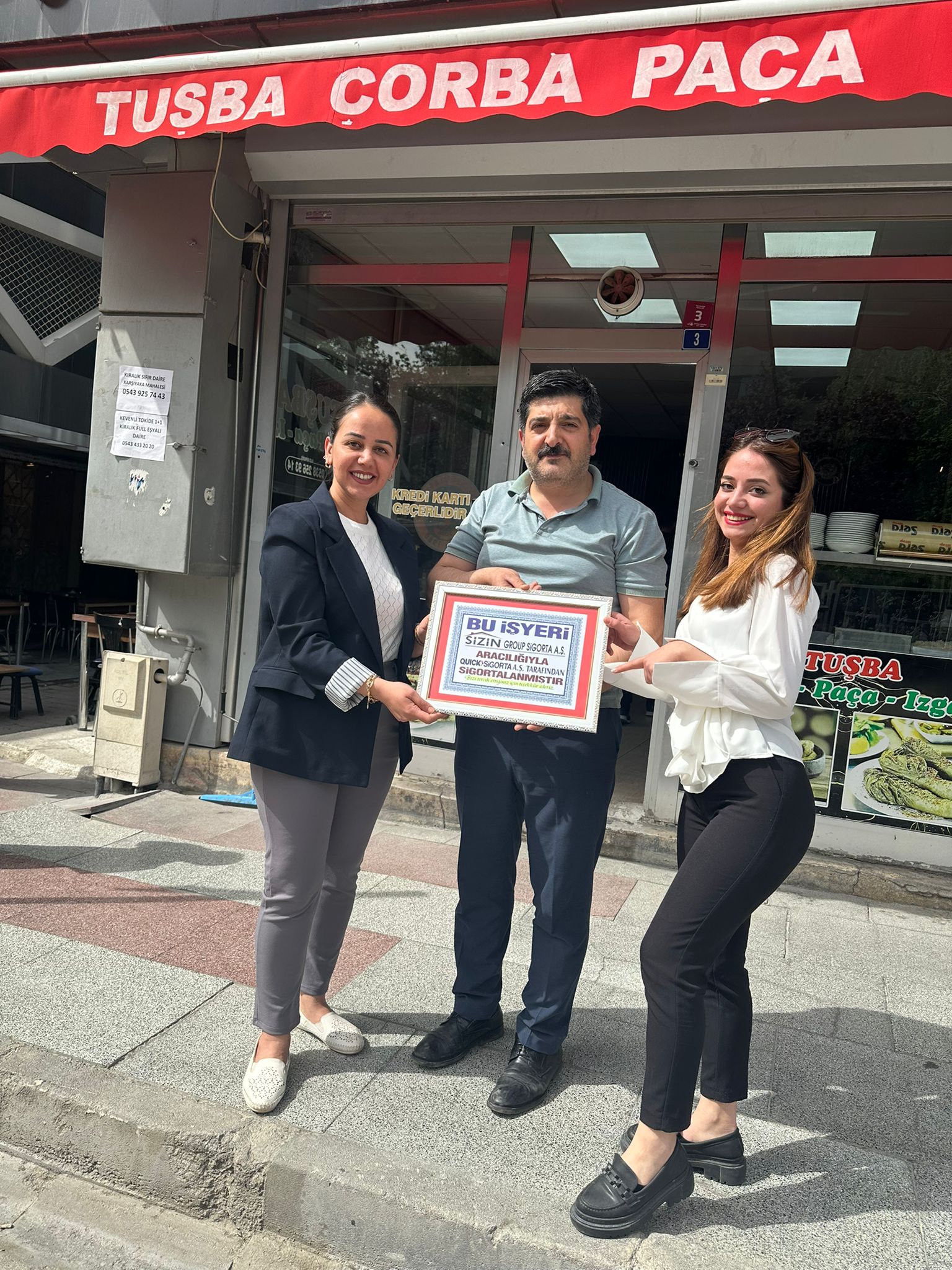 TUŞBA ÇORBA PAÇA TERCİHLERİNİ SİZİN GROUP SİGORTA A,Ş ARACILIĞIYLA QUICK SİGORTA DAN YANA KULANMIŞLARDIR, KENDİLERİNE TEŞEKÜR EDERİZ,